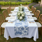 French Toile Table Runner - Blue.