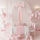 Giant Fabric Bow for Backdrop - Pastel Pink.