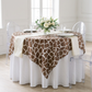 Giraffe Animal Print Square 72"x72" Satin Table Overlay.