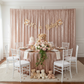 Glitz Sequin 12ft H x 52" W Drape/Backdrop panel - Blush/Rose Gold.