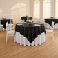 Glitz Sequin Table Overlay Topper 90"x90" Square - Black.