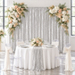 Glitz Sequin Mesh Net 16ft H x 52" W Drape/Backdrop panel - Silver.