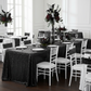 Glitz Sequin Mesh Net Tablecloth  90"x156" Rectangular -  Black.