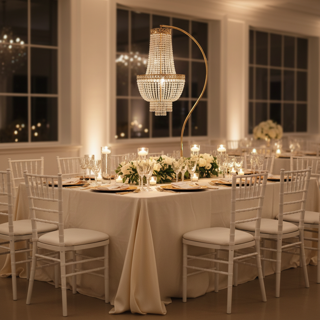 Hanging Chandelier with Stand– CV Linens