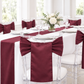 Lamour Satin Chair Sash - Burgundy.