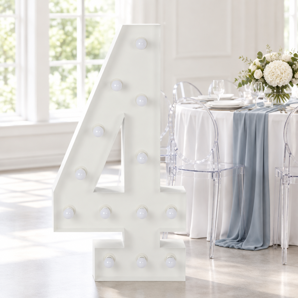 Large 4ft Tall LED Marquee Number - 4.