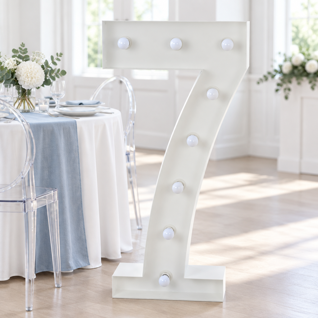 Large 4ft Tall LED Marquee Number - 7.