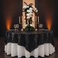 Large Payette Sequin Table Overlay Topper 90"x90" Square - Black.