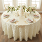 Leaf Petal Taffeta Round 120" Tablecloth - Ivory.