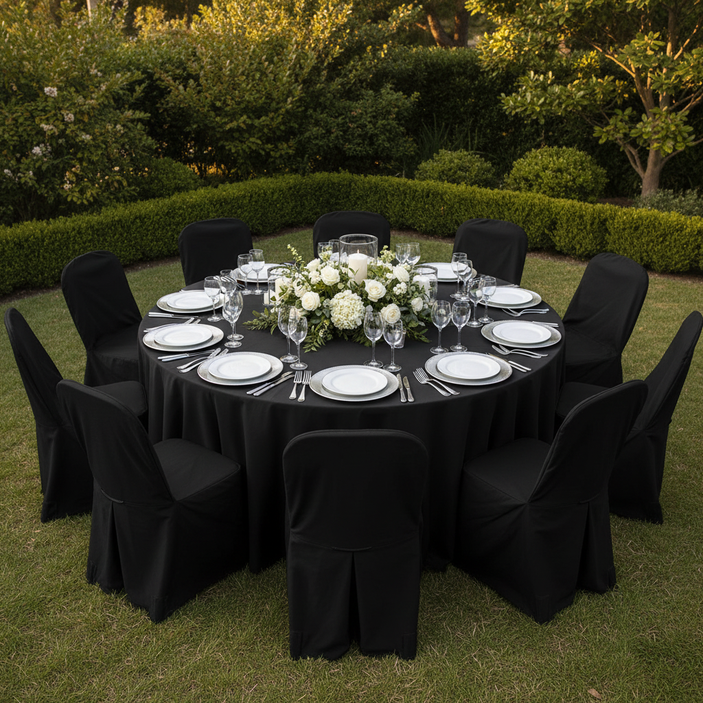 LIFETIME folding chair Cover - Black in Outdoor Reception.