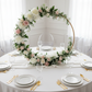 Pack of 2 pcs Metal Round Arch Hoop Tabletop Decor Centerpiece 32" Diameter - Gold.