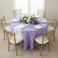 Petal Circle Taffeta Round 120" Tablecloth - Lavender.