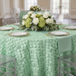 Petal Circle Taffeta Round 120" Tablecloth - Mint Green.