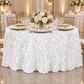 Petal Circle Taffeta Round White tablecloth wedding