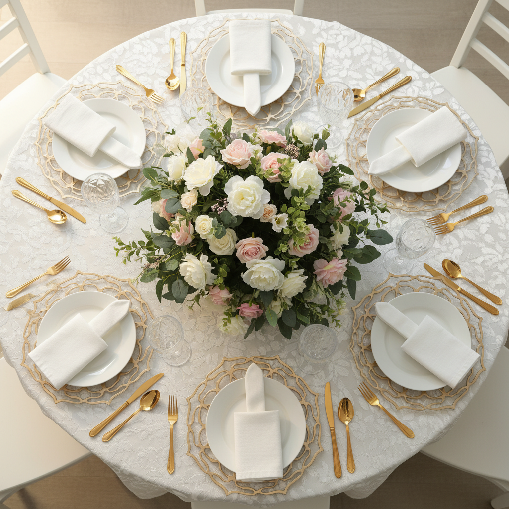 Petal Edge Acrylic Charger Plate - Gold.