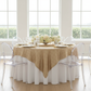 Pintuck 90"x90" Square Table Overlay - Champagne.