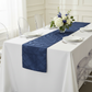 Pintuck Table Runner - Navy Blue.