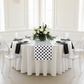 Polka Dot Satin Table Runner - Black & White.