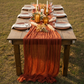 Premium Cheesecloth Table Runner 16FT x 25" - Rust in Outdoor Rustic Reception