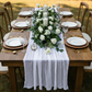 Premium Cheesecloth Table Runner 16FT x 25" - White in Outdoor Wedding Reception