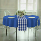 Premium Polyester 90" Round Tablecloth - Royal Blue.
