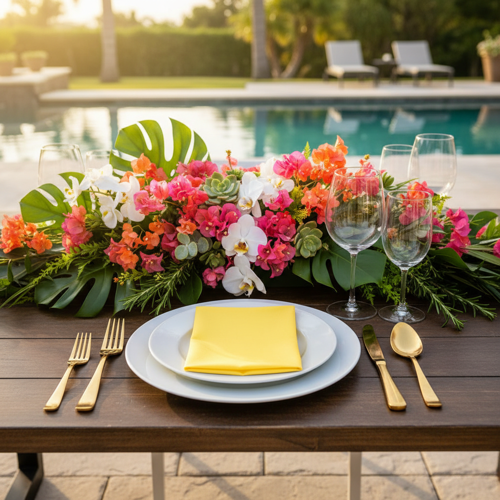 Canary Yellow Premium Polyester Napkin 20 X 20 in.