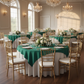 Premium Polyester Square 54" Overlay/Tablecloth - Emerald Green.
