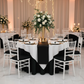 Premium Polyester Square 90"x90" Overlay/Tablecloth - White.