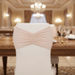 Ruffled Spandex Chair Band - Blush/Rose Gold.