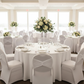 Ruffled Spandex Chair Band - White.