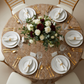Satin 120" Round Tablecloth - Leopard Design in Bird's Eye View Point.