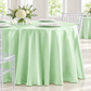 Satin 120" Round Tablecloth - Mint Green.
