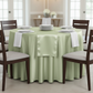 Satin 132" Round Tablecloth - Sage Green.