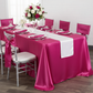 Satin Rectangular 90"x132" Tablecloth - Fuchsia.