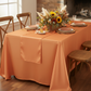 Satin Rectangular 90"x132" Tablecloth - Burnt Orange.