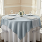 Satin Square 72"x72" Table Overlay - Dusty Blue.