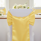 Wide Satin Chair Sash - Canary Yellow (Bright Yellow).