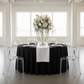 Scuba 108" Round Tablecloth - Black.