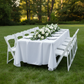 Scuba 60"x120" Rectangular Tablecloth - White.
