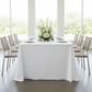 Scuba 90"x132" Rectangular Oblong Tablecloth - White in Modern Reception.