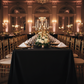 Scuba 90"x156" Rectangular Oblong Tablecloth - Black.