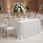 Scuba 90"x156" Rectangular Oblong Tablecloth - White in Modern Reception.