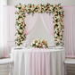 Sheer Voile Flame Retardant (FR) 8ft H x 118" W Drape/Backdrop Curtain Panel - Pink.