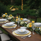 Lifestyle_SideAngle-15.75in-Round-LinenCottonRayon-Placemat-PastelYellowWhite