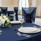 1 Set of Soft Curly Willow Ruffles Chair Sash & Cap - Navy Blue.