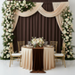 Spandex 4-way Stretch Backdrop Drape Curtain 14ft H x 60" W - Chocolate.