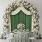 Spandex 4-way Stretch Backdrop Drape Curtain 14ft H x 60" W - Willow Green.