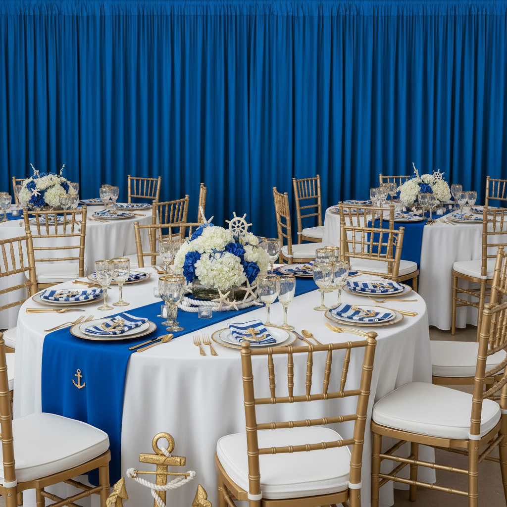 Spandex 4-way Stretch Drape Curtain 14ft H x 60" W - Royal Blue.