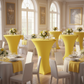Spandex Cocktail Table Cover 36" Round - Bright Yellow.