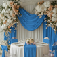 Spandex 4-way Stretch Backdrop Drape Curtain 10ft H x 60" W - Azure Blue.